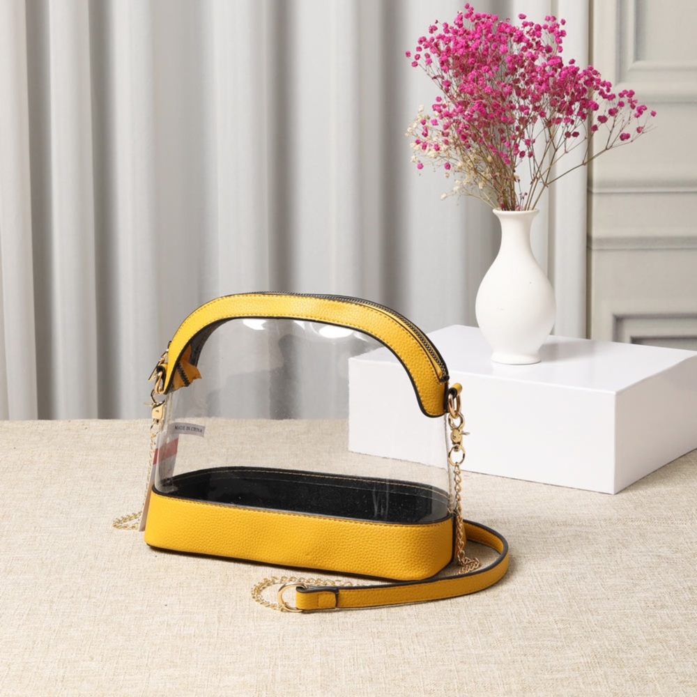 Faux Leather Transparent Bag | Stadium Bag | Concert Bag